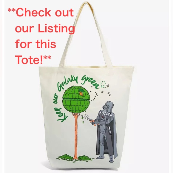 STAR WARS Death Star Don’t Blow It CANVAS TOTE BAG! - Picture 5 of 5